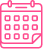 Pink Calendar Outline Icon